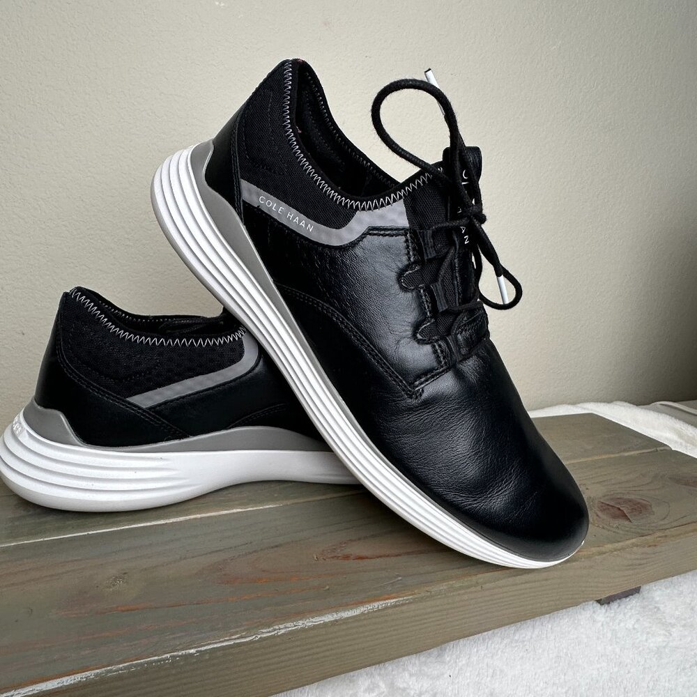 Cole Haan Men’s Grand Motion Stitchlite Sneakers Size 11.5 Black Leather Knit